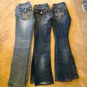 3 Pair Miss Me Jeans size 28 - all for $25